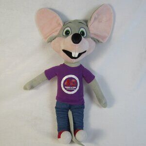 Chuck E Cheese Plush 16” Stuffed Animal Mouse 40th Anniversary - Used